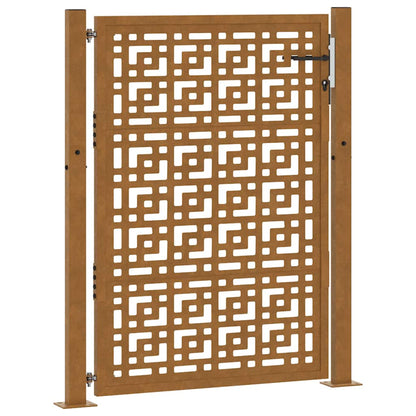 Garden Gate 105x130 cm Weathering Steel Cross Design