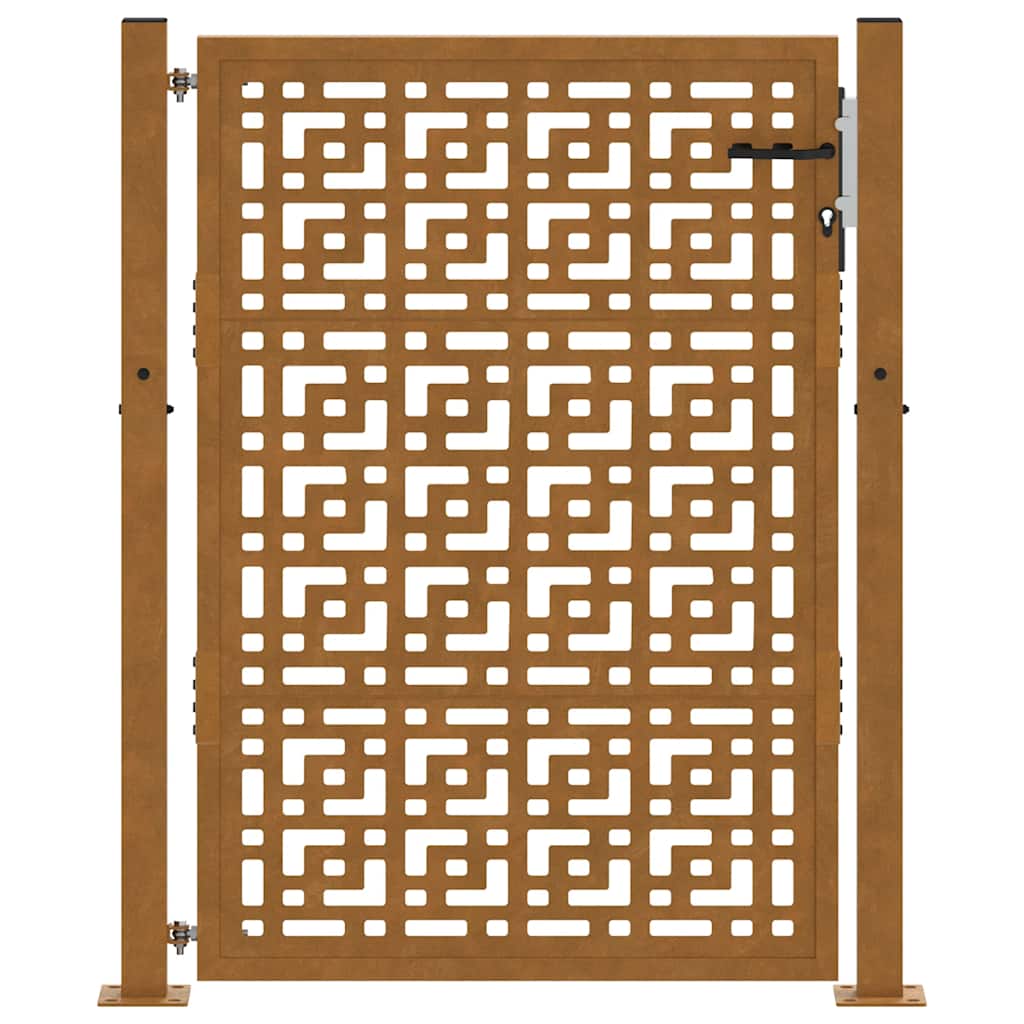 Garden Gate 105x130 cm Weathering Steel Cross Design