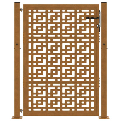 Garden Gate 105x130 cm Weathering Steel Cross Design