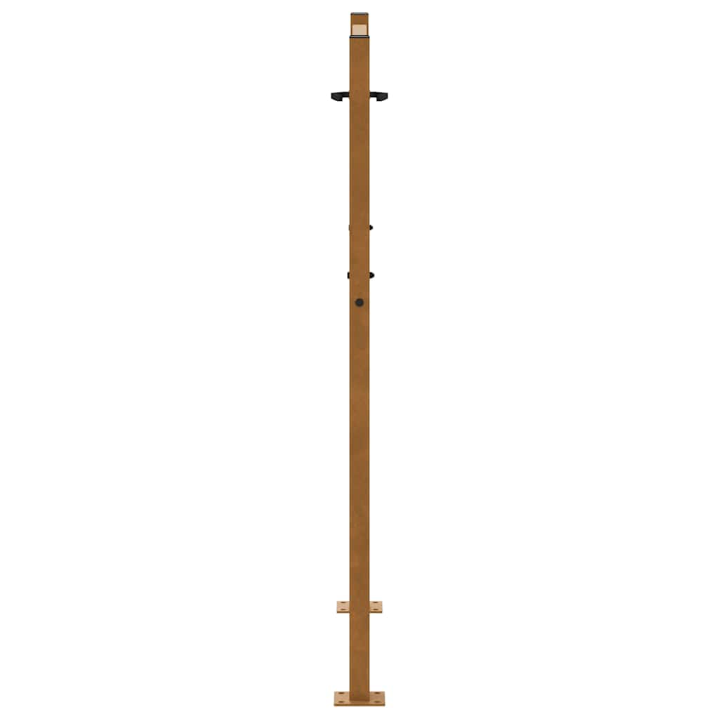 Garden Gate 105x130 cm Weathering Steel Cross Design