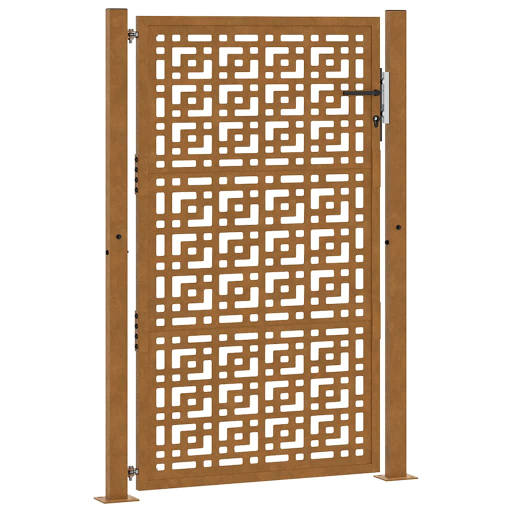 Garden Gate 105x155 cm Weathering Steel Cross Design