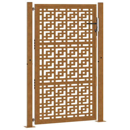 Garden Gate 105x155 cm Weathering Steel Cross Design