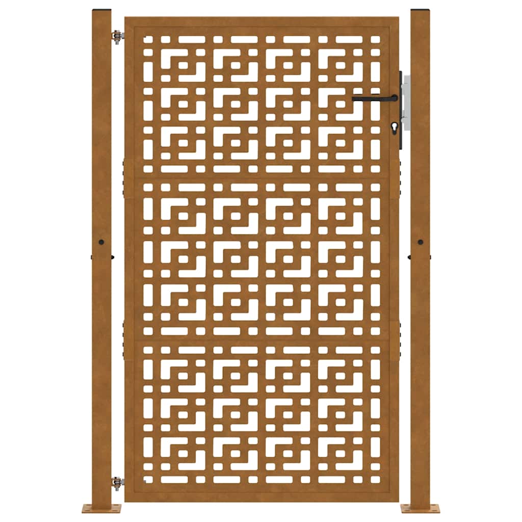Garden Gate 105x155 cm Weathering Steel Cross Design