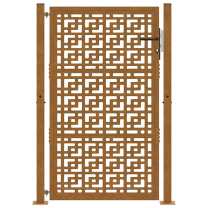 Garden Gate 105x155 cm Weathering Steel Cross Design