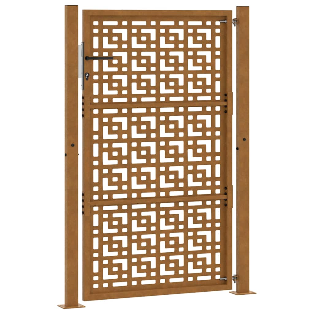 Garden Gate 105x155 cm Weathering Steel Cross Design
