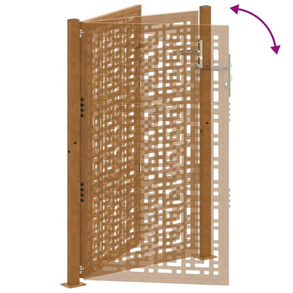 Garden Gate 105x155 cm Weathering Steel Cross Design