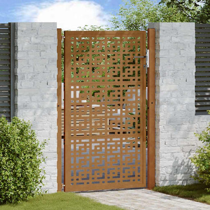 Garden Gate 105x155 cm Weathering Steel Cross Design
