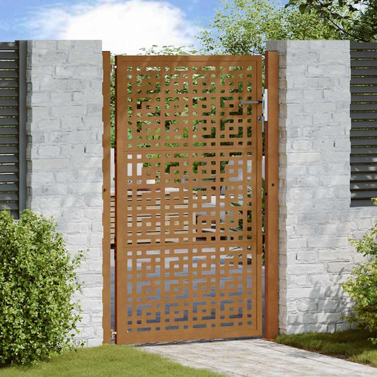 Garden Gate 105x155 cm Weathering Steel Cross Design
