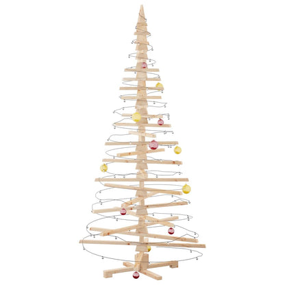 Wooden Christmas Tree for Decoration 210 cm Solid Wood Pine