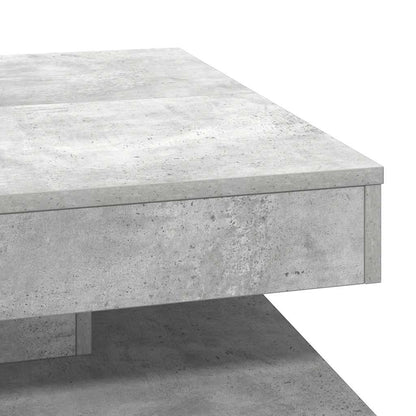 Coffee Table 360-Degree Rotatable Concrete Grey 70x70x34.5 cm