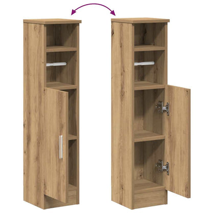 Bathroom Cabinet with Roll Holder Artisan Oak 20.5x22x90 cm