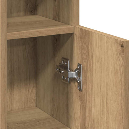 Bathroom Cabinet with Roll Holder Artisan Oak 20.5x22x90 cm