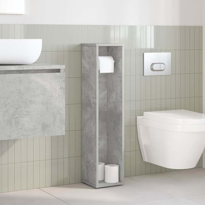 Bathroom Cabinet with Roll Holder Concrete Grey 20.5x20x90 cm