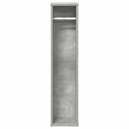 Bathroom Cabinet with Roll Holder Concrete Grey 20.5x20x90 cm