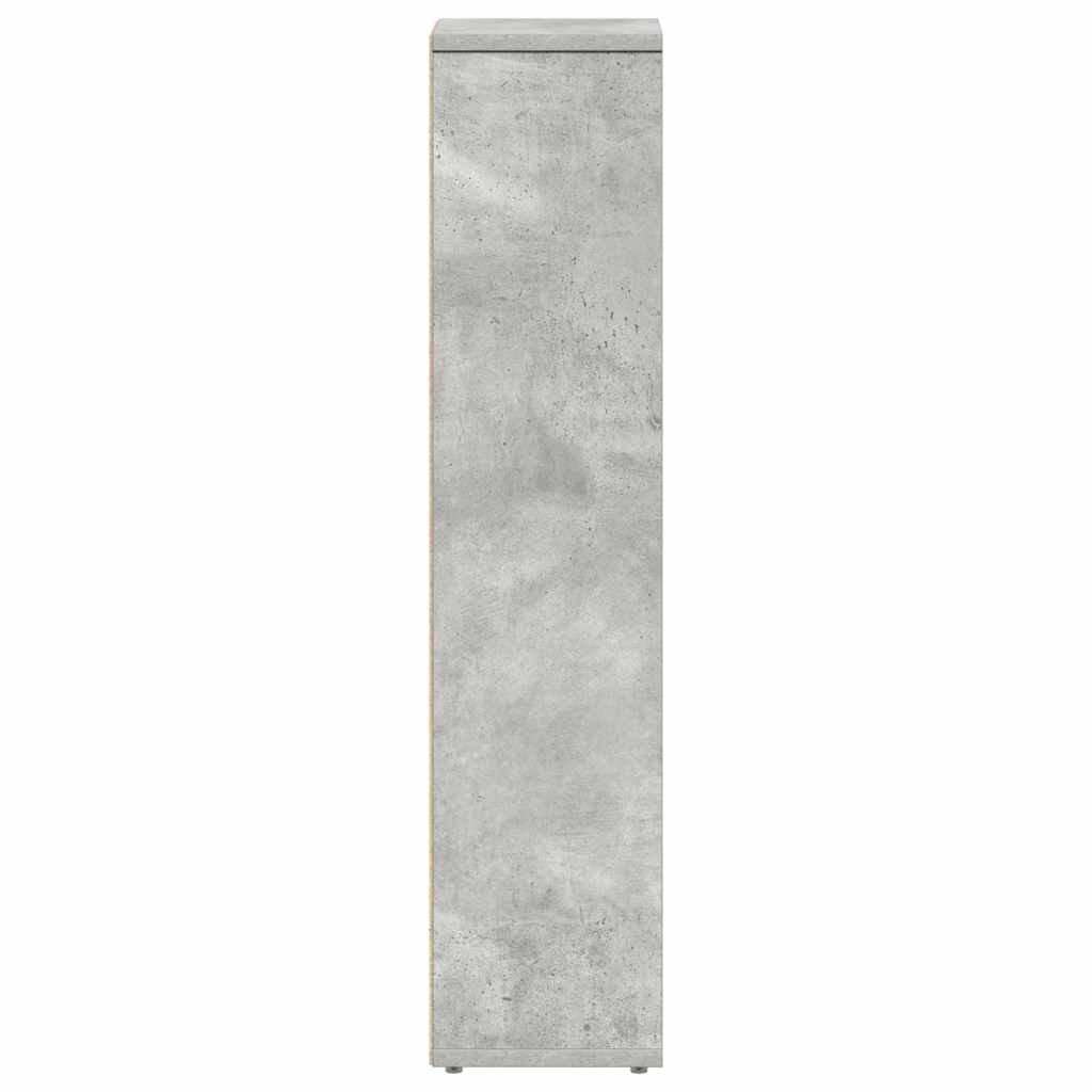 Bathroom Cabinet with Roll Holder Concrete Grey 20.5x20x90 cm