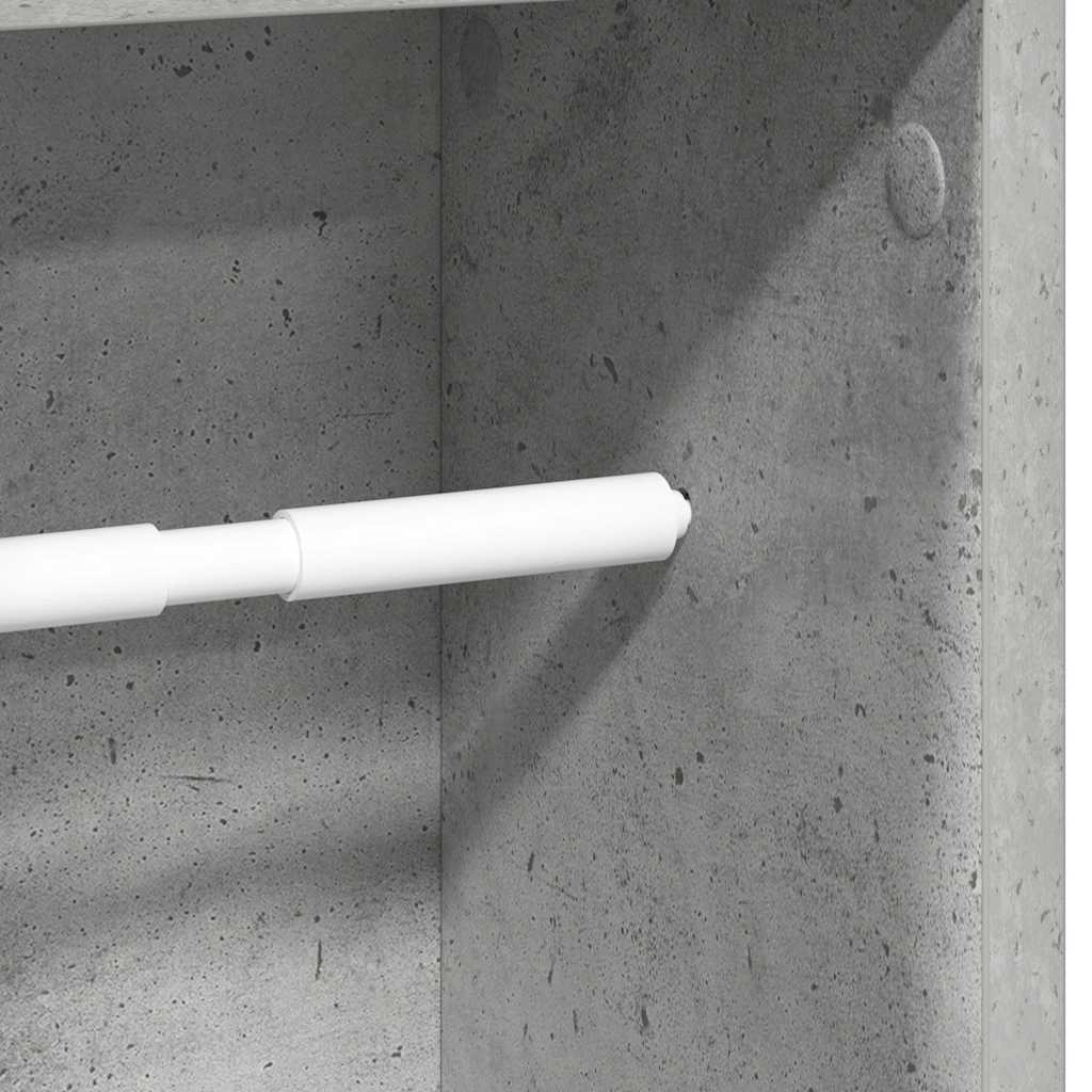 Bathroom Cabinet with Roll Holder Concrete Grey 20.5x20x90 cm