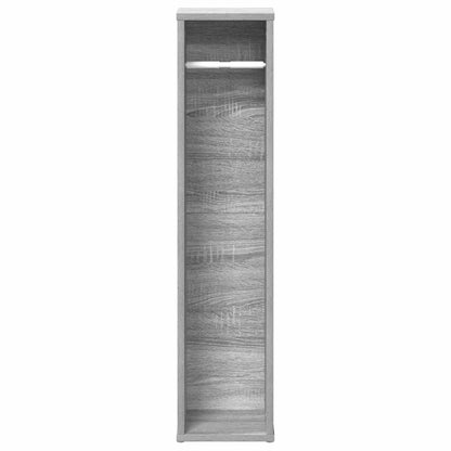 Bathroom Cabinet with Roll Holder Grey Sonoma 20.5x20x90 cm