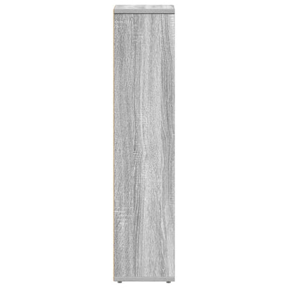 Bathroom Cabinet with Roll Holder Grey Sonoma 20.5x20x90 cm