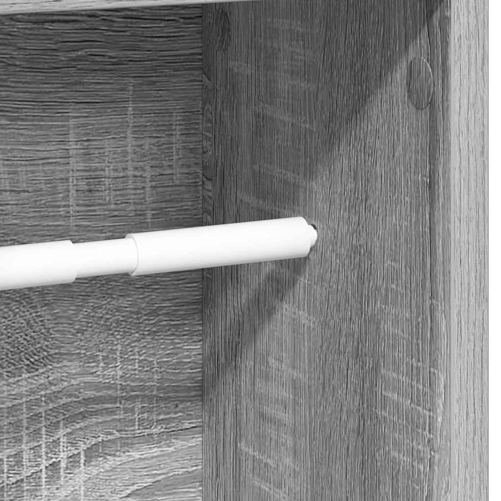 Bathroom Cabinet with Roll Holder Grey Sonoma 20.5x20x90 cm
