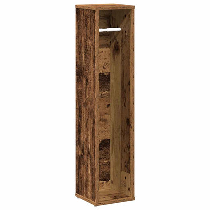 Bathroom Cabinet with Roll Holder Old Wood 20.5x20x90 cm