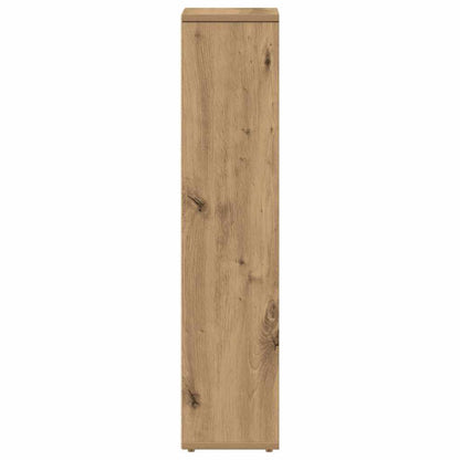 Bathroom Cabinet with Roll Holder Artisan Oak 20.5x20x90 cm