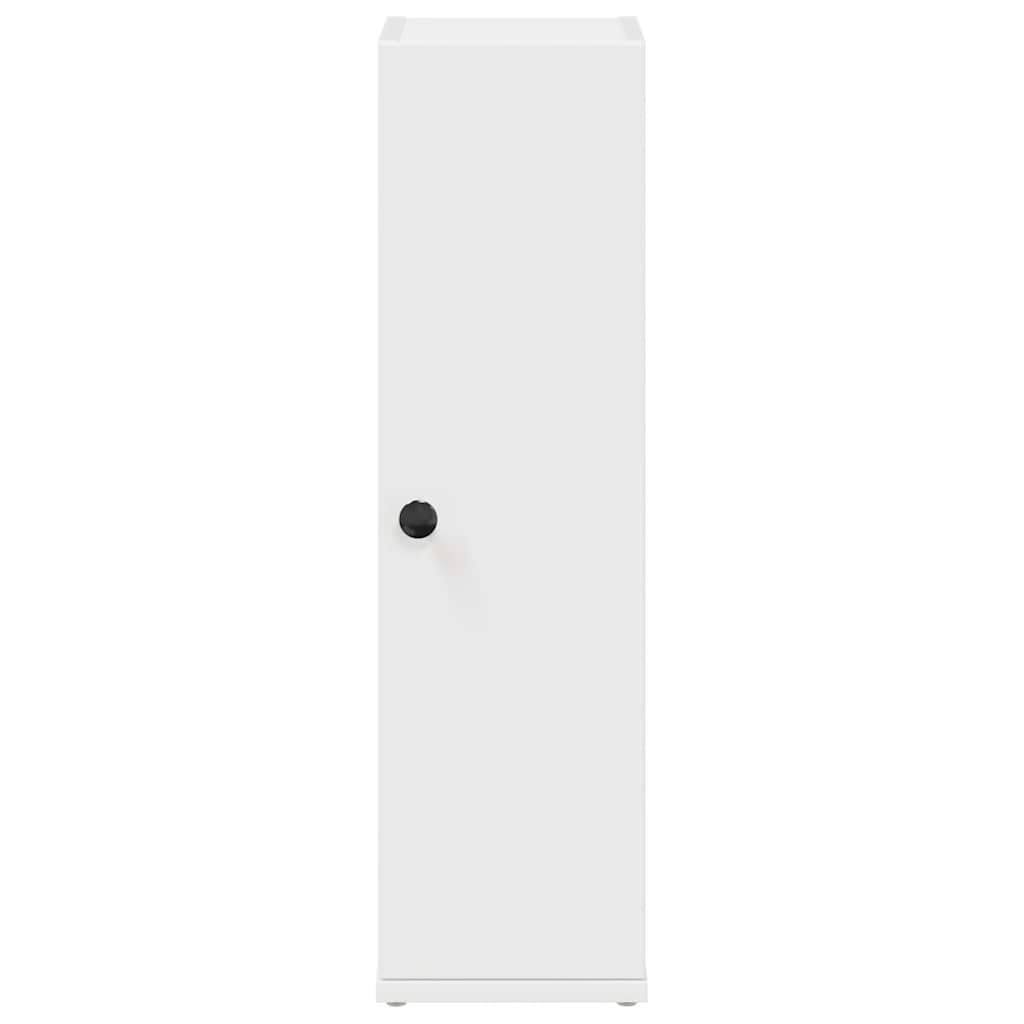 Bathroom Cabinet with Roll Holder White 20.5x22x72 cm