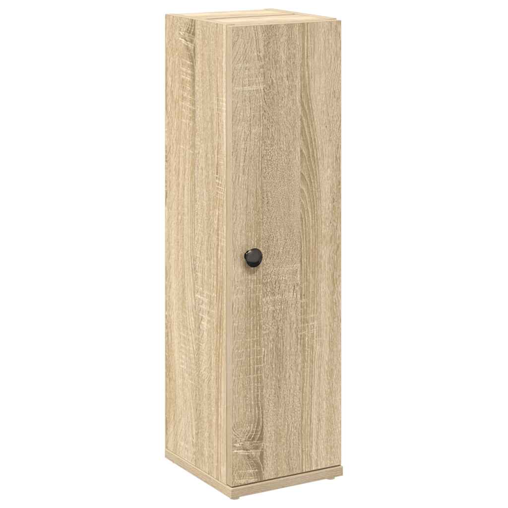 Bathroom Cabinet with Roll Holder Sonoma Oak 20.5x22x72 cm