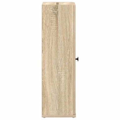 Bathroom Cabinet with Roll Holder Sonoma Oak 20.5x22x72 cm
