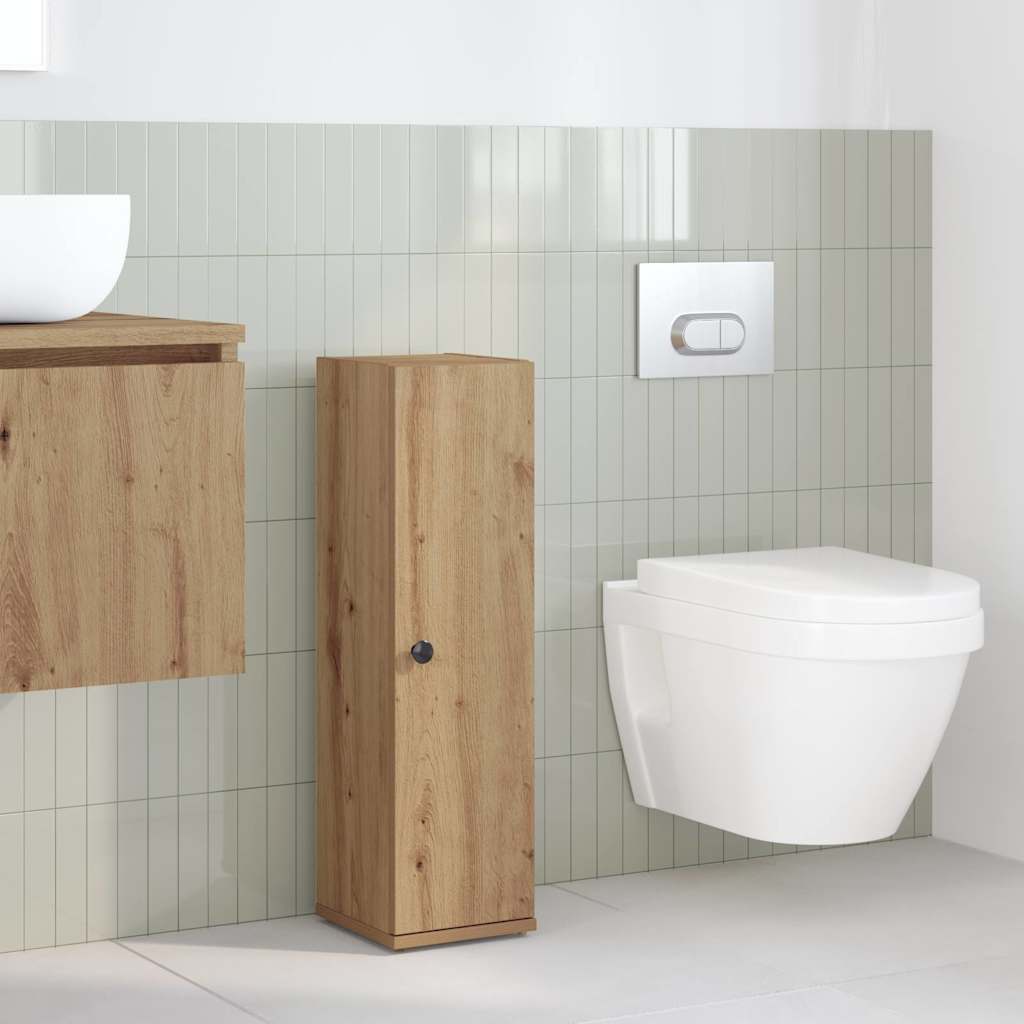 Bathroom Cabinet with Roll Holder Artisan Oak 20.5x22x72 cm