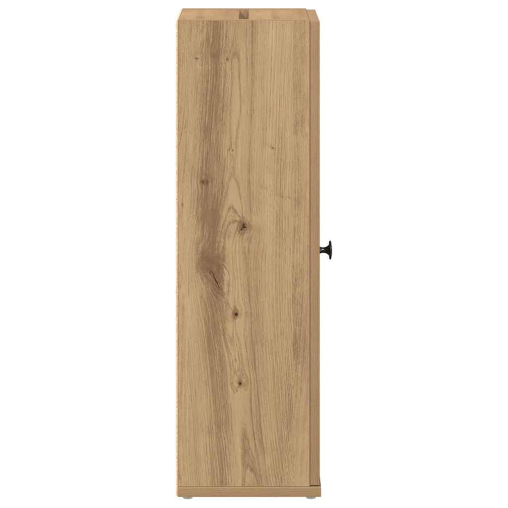 Bathroom Cabinet with Roll Holder Artisan Oak 20.5x22x72 cm
