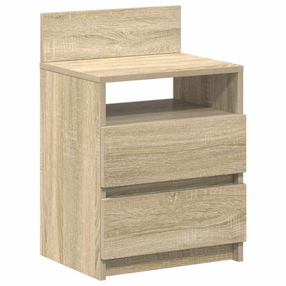 Bedside Cabinet with 2 Drawers Sonoma Oak 40x33x60 cm