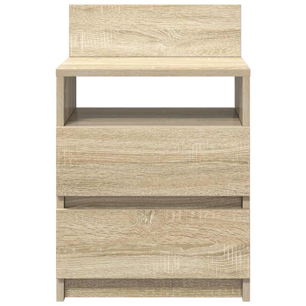 Bedside Cabinet with 2 Drawers Sonoma Oak 40x33x60 cm