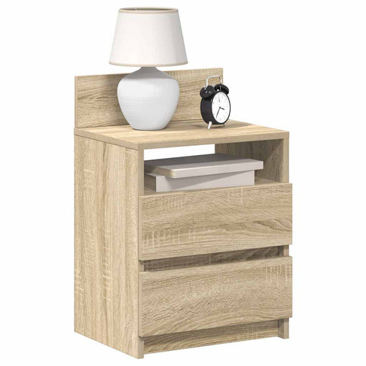 Bedside Cabinet with 2 Drawers Sonoma Oak 40x33x60 cm