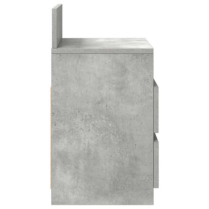 Bedside Cabinet with 2 Drawers Concrete Grey 40x33x60 cm