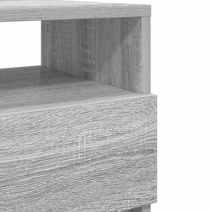 Bedside Cabinet with 2 Drawers Grey Sonoma 40x33x60 cm