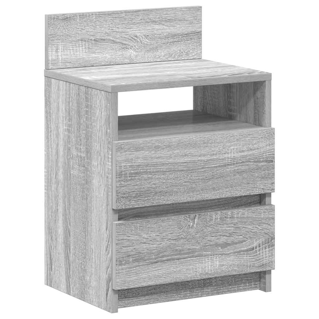 Bedside Cabinets 2 pcs with 2 Drawers Grey Sonoma 40x33x60 cm