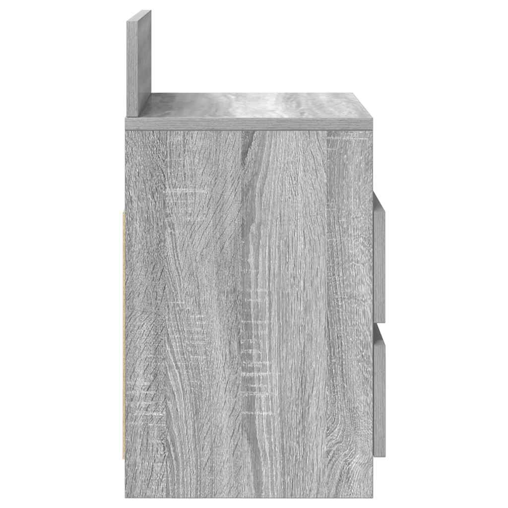 Bedside Cabinets 2 pcs with 2 Drawers Grey Sonoma 40x33x60 cm