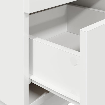 Bedside Cabinets 2 pcs with 2 Drawers White 36x36x68 cm