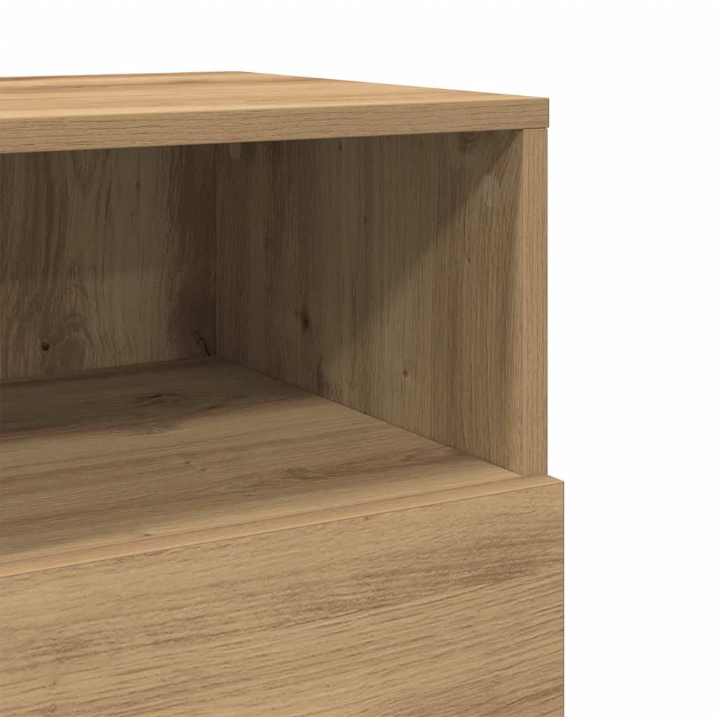 Bedside Cabinets 2 pcs with 2 Drawers Artisan Oak 36x36x68 cm