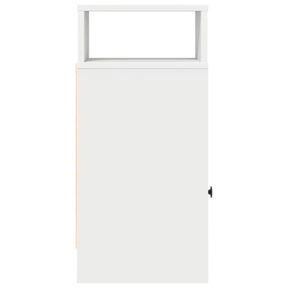 Bedside Cabinet with Drawer White 25x31x66 cm