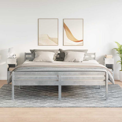 Bedside Cabinets 2 pcs with Drawer Concrete Grey 25x31x66 cm