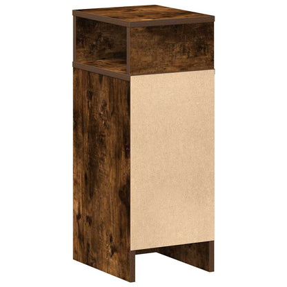 Bedside Cabinets 2 pcs with Drawer Smoked Oak 25x31x66 cm