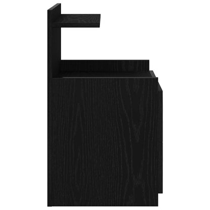 Bedside Cabinets 2 pcs with 2 Drawers Black 40x36.5x62 cm
