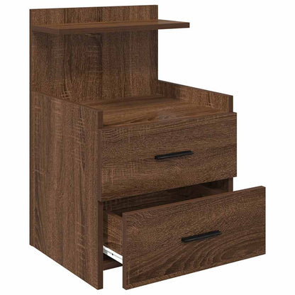 Bedside Cabinets 2 pcs with 2 Drawers Brown Oak 40x36.5x62 cm