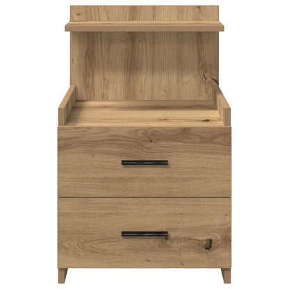 Bedside Cabinets 2 pcs with 2 Drawers Artisan Oak 40x36.5x62 cm