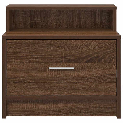 Bedside Cabinets with Drawer 2 pcs Brown Oak 51x31x47 cm