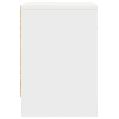 Bedside Cabinet with Drawer White 39x28x41 cm