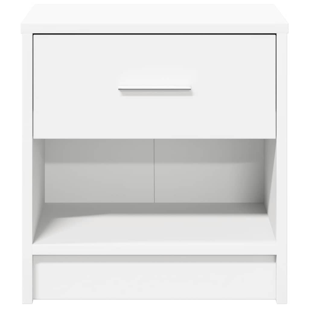 Bedside Cabinets 2 pcs with Drawer White 39x28x41 cm