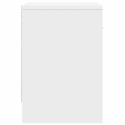 Bedside Cabinets 2 pcs with Drawer White 39x28x41 cm