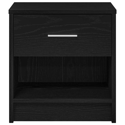 Bedside Cabinet with Drawer Black 39x28x41 cm